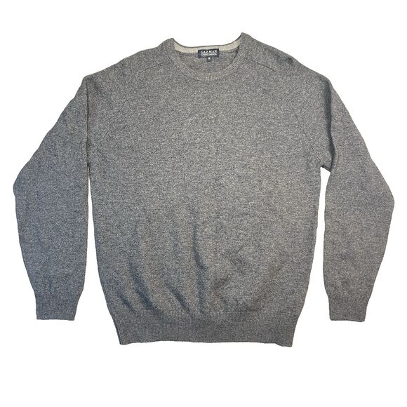 VTG Gazman Lambswool Blue Knit Crew Neck Pullover Jumper Sweater Men's Medium - Picture 1 of 7